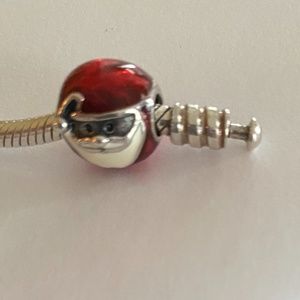 Sterling Silver Pandora Santa Head Charm